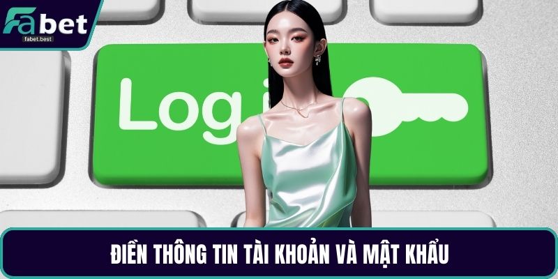 Điền thông tin tài khoản và mật khẩu